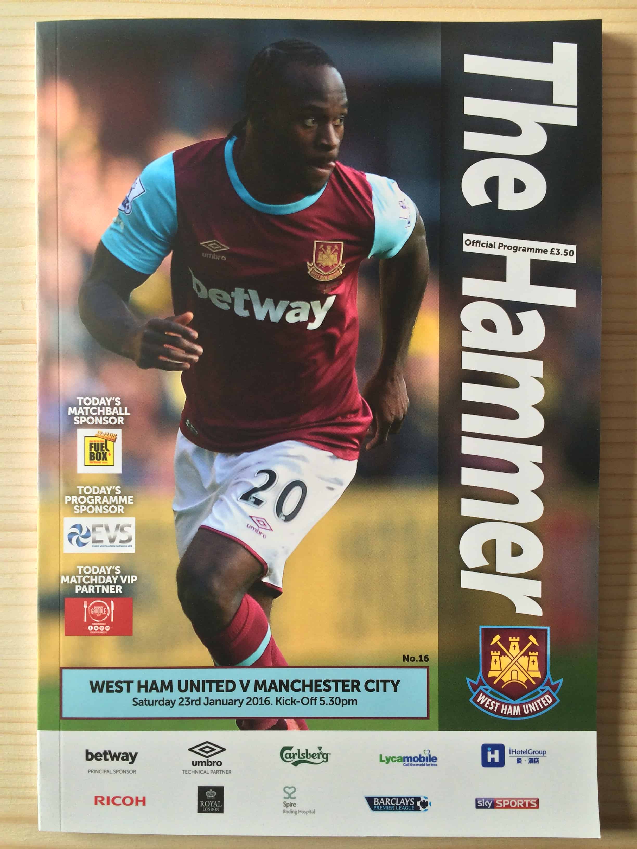 West Ham United FC v Manchester City FC